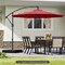 10ft Cantilever Patio Hanging Umbrella with Base, Crank Handle and Air Vent